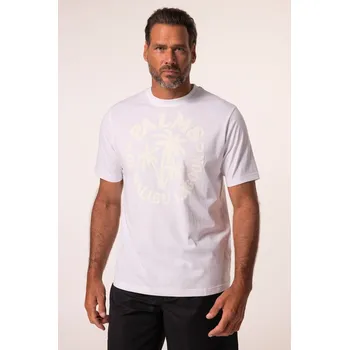 Pánské tričko JP1880, Plus size Tričko JP1880, krátké rukávy, potisk na hrudi, do 8XL pro plnoštíhlé nadměrná velikost, 838293200-1456, bílý, 7XL, Plus size oblečení, Oblečení pro vysoké muže, Nadměrné velikosti, Oblečení pro plnoštíhlé.