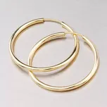 Náušnice kruhy žluté zlato 585 kroužky 25 mm 12-050