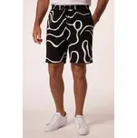 JP1880, Plus size Bermudy JP1880, plošný potisk, elastický pas, do velikosti 8XL pro plnoštíhlé nadměrná velikost, 838154100-1453, černý, 4XL, Plus size oblečení, Oblečení pro vysoké muže, Nadměrné velikosti, Oblečení pro plnoštíhlé.
