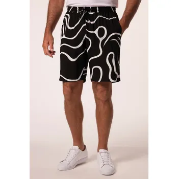 JP1880, Plus size Bermudy JP1880, plošný potisk, elastický pas, do velikosti 8XL pro plnoštíhlé nadměrná velikost, 838154100-1453, černý, 4XL, Plus size oblečení, Oblečení pro vysoké muže, Nadměrné velikosti, Oblečení pro plnoštíhlé.