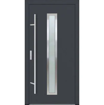 Vchodové dveře Hahn-Türke Vchodové dveře DS82-M01 mléčné sklo Barva: Antracit, Směr otevírání: Levé, Dovnitř, Celkové rozměry: 880x2080mm