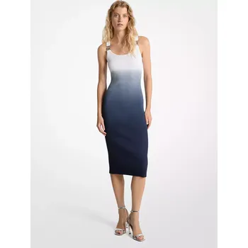 Dámské šaty Michael Kors dámské šaty Ombré Ribbed modré XS