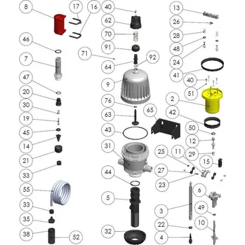 Náhradní díly k medikátoru MixRite, Středový mechanismus k uchycení pružinek, díl č. 10
