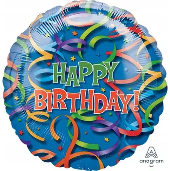 Balónek Velký balónek Happy Birthday, 81 x 81 cm