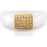 Keramický prstýnek 7882 (velikost 60) - bílý