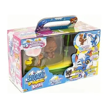 plyšák Brudaski w kąpieli Kotki - Karmelek z wanną