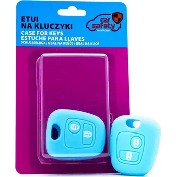 Zabzepeční vozidel Silikonový obal na klíč Peugeot - modrý