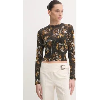 Dámský svetr Svetr Versace Jeans Couture dámský, černá barva, lehký, 78HAFM21 CMN45 78HAFM21.CMN45 99A, vel. S