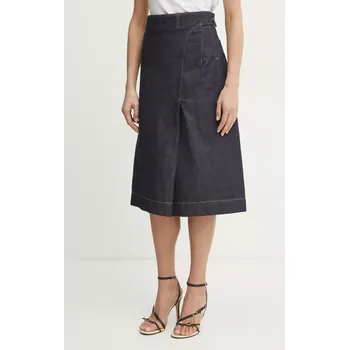 Dámská sukně Sukně Victoria Beckham tmavomodrá barva, midi, áčková, 1125DSK006000B 59J, vel. 38