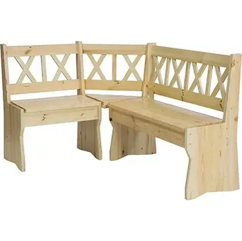 Dřevěná jídelní rohová lavice DT 108 borovice masiv