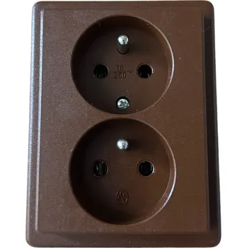 vypínač Dvojzásuvka Z 3123 skořice ŠTANDARD