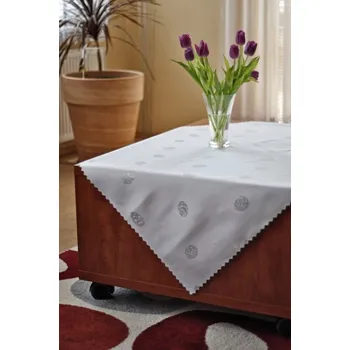 ubrus Irisette Ubrus teflon velikonoční 1390 100% polyester Bílá velikonoce O 50