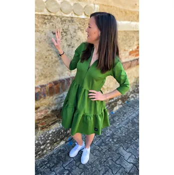 Dámské šaty Kulišárny Dámské teplákové BOHO šaty GRASS VELIKOST: 44-46, DÉLKA RUKÁVU: KRÁTKÝ RUKÁV