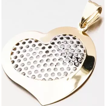 Přívěsek Dámský přívěsek zlato mix 585 srdce 43-2764