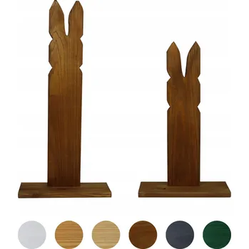 Obraz 2 ks. Dekorativní zajíc ze dřeva Jaro DIY - Hnědý 40 / 50 cm výška.