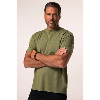 Pánské tričko JP1880, Plus size Tričko JP1880, krátké rukávy, náprsní kapsa, vintage vzhled, do 8XL pro plnoštíhlé nadměrná velikost, 838290426-1455, zelený, 6XL, Plus size oblečení, Oblečení pro vysoké muže, Nadměrné velikosti, Oblečení pro plnoštíhlé.