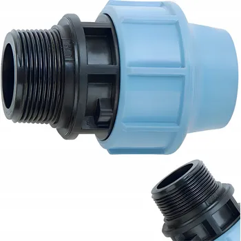 Vodovodní potrubí ŠROUBENÍ PŘÍMÉ FI 20x1/2'' VNĚJŠÍ ZÁVIT PRO PE VODNÍ TRUBKY