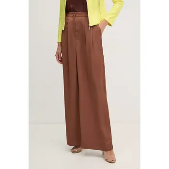 Dámské kalhoty Kalhoty Joseph Ribkoff dámské, hnědá barva, široké, high waist, 244035 82C, vel. 40