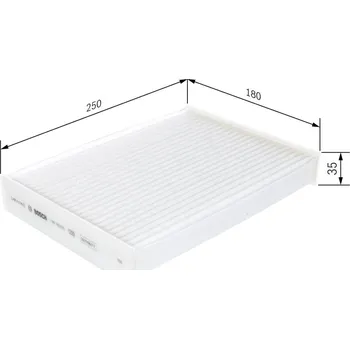 Ventilátor topení a klimatizace Filtr, vzduch v interiéru BOSCH 1 987 435 010