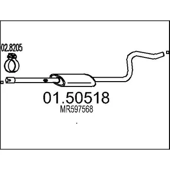 Tlumič výfuku Střední tlumič výfuku MTS 01.50518