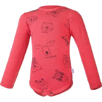 LITTLE ANGEL body SMYK TISK OUTLAST vel.74 Cihlová Zvířátka Cihlová