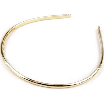 Čelenka Plastová čelenka do vlasů metalická, barva 2 zlatá sv.