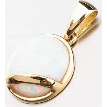 Přívěsek Dámský přívěsek žluté zlato 585 opál 43-21737