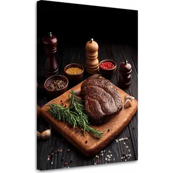 Obraz Obraz na plátně, Jídlo Steak Hovězí Kuchyně Restaurace 80x120