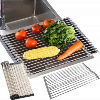 Odkapávač na nádobí Odkapávač na Nádobí Sušák na Nádobí ke Dřez Dřezu Svinovací Podložka na Dřez