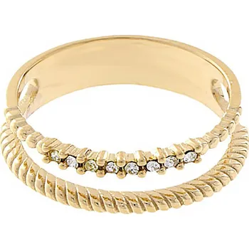 Souprava šperků Nerezový prsten 70013 (velikost 54) - pozlacený