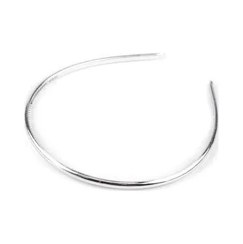 Čelenka Plastová čelenka do vlasů metalická - 12 ks - 1 stříbrná