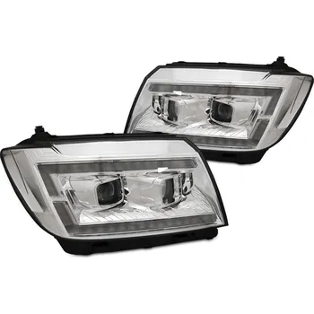 Přední světlomet Přední světla s LED dynamickým blinkrem, denní svícení, pro VW Crafter II 17- chromová
