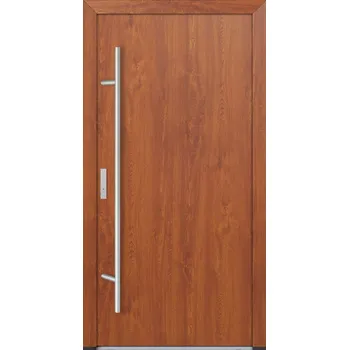 Vchodové dveře Hahn-Türke Vchodové dveře DS82-M00 Barva: Zlatý dub, Směr otevírání: Levé, Dovnitř, Celkové rozměry: 1000x2000mm