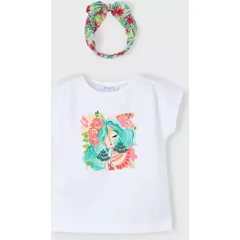 Dětské bavlněné tričko Mayoral 3009.6H.Mini.PPYA růžová 30X, vel. 98