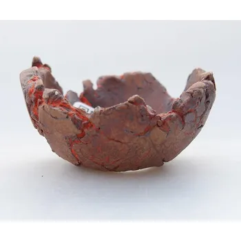 Květináč Keramická Skořápka 5,5 x 5,5 x 3 cm oranžová