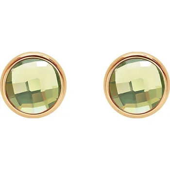 Náušnice Pozlacené náušnice Lilou One 176/10/KOL/ZIK zelená 77X, vel. ONE SIZE