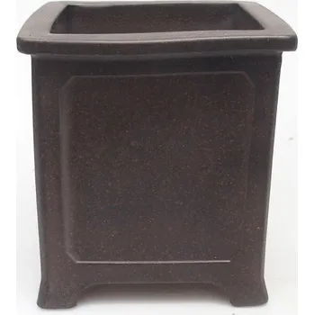 Květináč Bonsai miska 9,5 x 9,5 x 10 cm hnědookrová