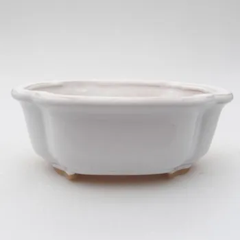 Květináč Keramická bonsai miska 12,5 x 9,5 x 5 cm zelená