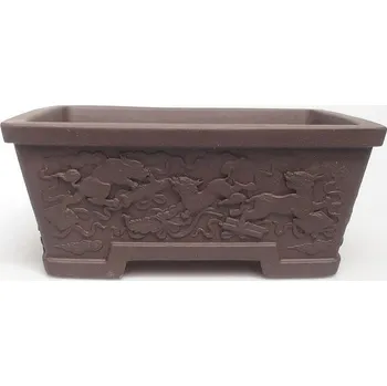Květináč Bonsai miska 16 x 12 x 6,5 cm hnědá