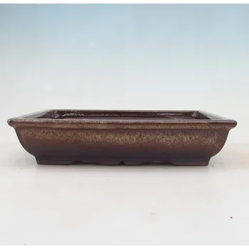 Květináč Bonsai miska 21 x 16,5 x 4,5 cm hnědá