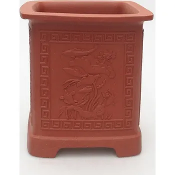 Květináč Bonsai miska 10,5 x 10,5 x 11,5 cm cihlová