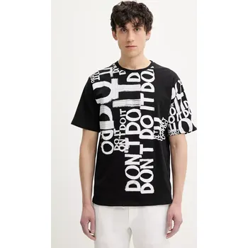 Bavlněné tričko Desigual MAN MILAN černá barva, 25SMTK20 99X, vel. S