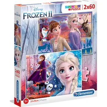 Clementoni - Puzzle Supercolor 2x60 Frozen2