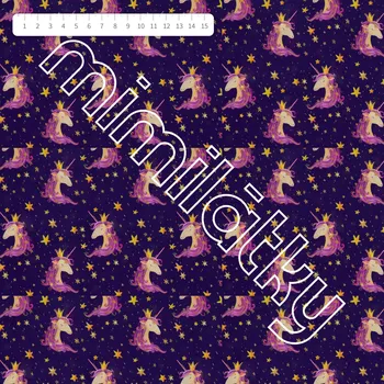 Potahová látka jednorožci s korunkou by MIMI