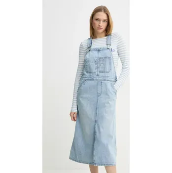 Dámské šaty Džínové šaty G-Star modrá barva, midi D24351.D536 50X, vel. XL