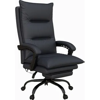 Kancelářská židle Vinsetto s masážní funkcí, výškově nastavitelná kancelářská židle, počítačová židle s podnožkou, světle šedá pro kancelář a domácí kancelář | Aosom.de