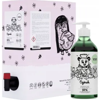 Mycí prostředek Yope Přírodní Prostředek na Mytí Nádobí Náhradní Náplň + Pumpyčka Okurka 3,75 l