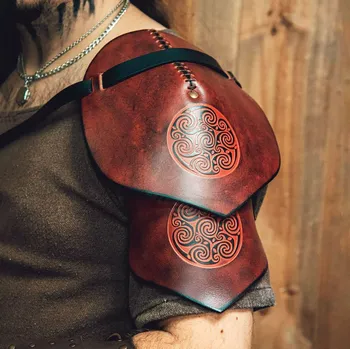 Karnevalový kostým Výprodej Kožený nárameník s Keltskou spirálou | 1 kus - Outlet