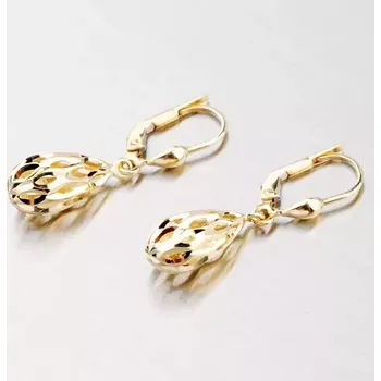 Náušnice Dámské náušnice žluté zlato 585 visací 42-3505