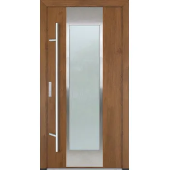 Vchodové dveře Hahn-Türke Vchodové dveře DS82-M08 reflexní šedé sklo Barva: Winchester, Směr otevírání: Pravé, Ven, Celkové rozměry: 880x2080mm